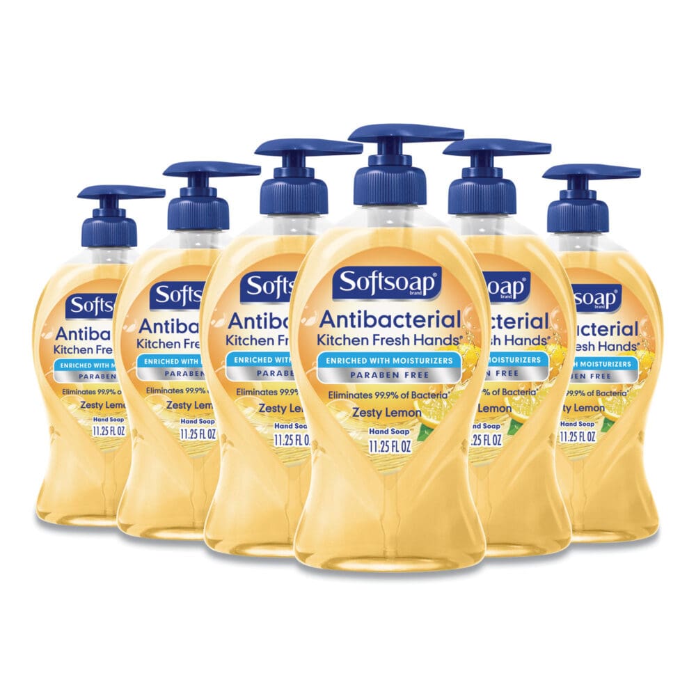 Antibacterial Hand Soap, Citrus, 11.25 oz Pump Bottle, 6/Carton - Image 2