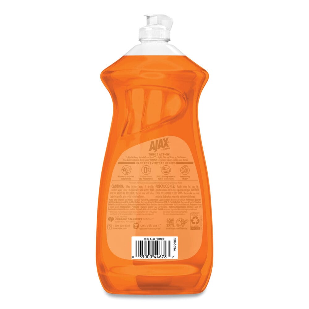Dish Detergent, Liquid, Orange Scent, 28 oz Bottle, 9/Carton - Image 3