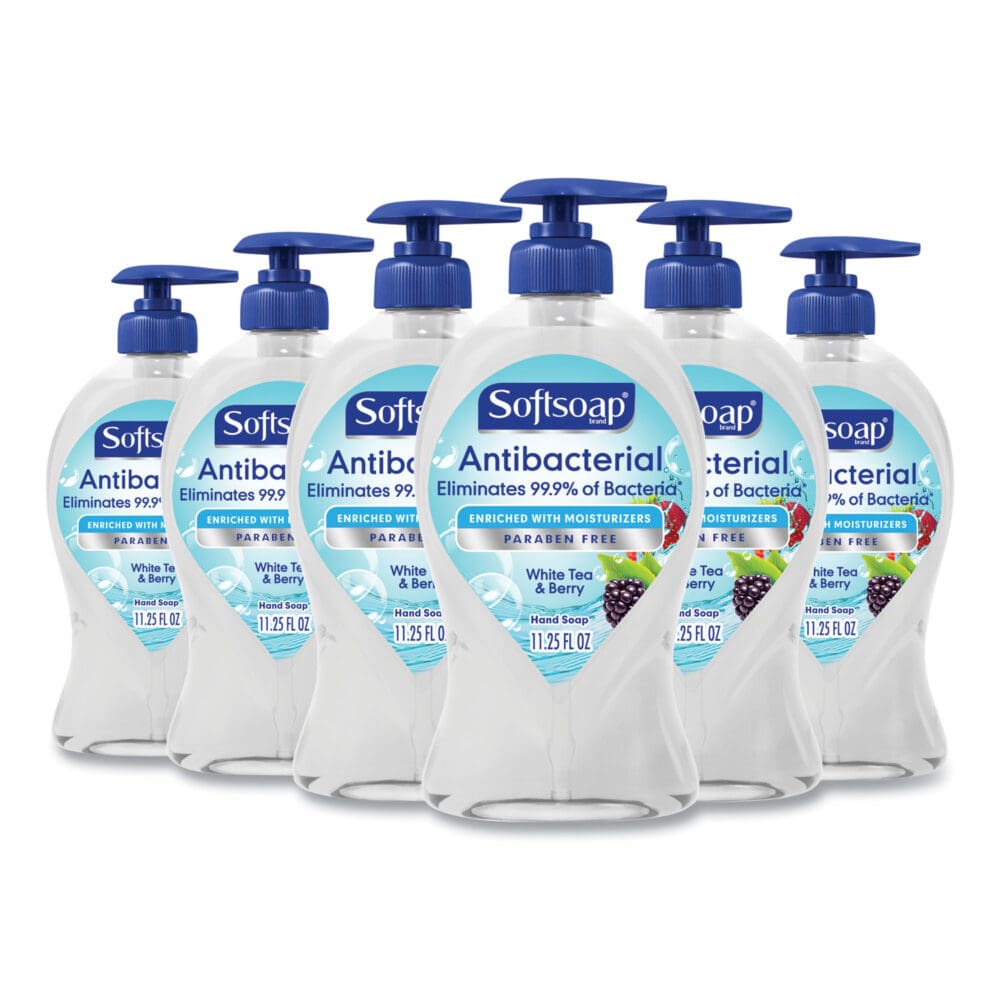 Antibacterial Hand Soap, White Tea and Berry Fusion, 11.25 oz Pump Bottle, 6/Carton - Image 4