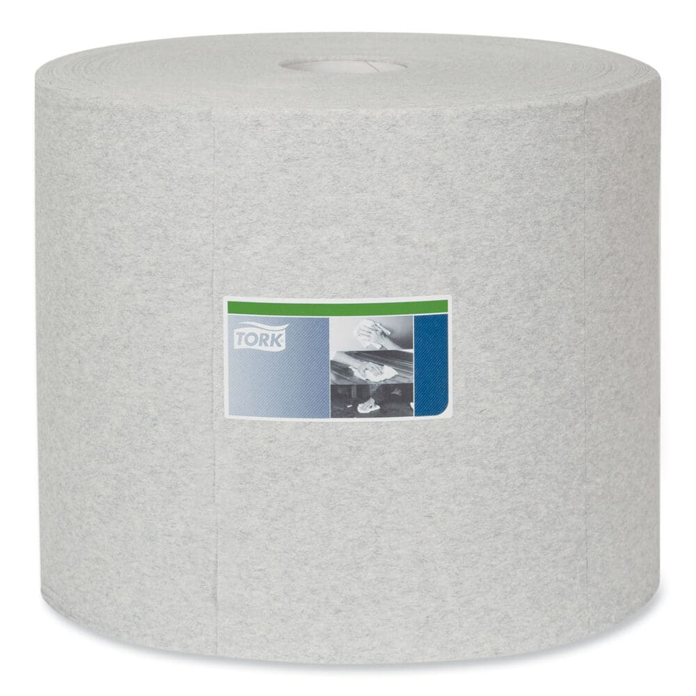 Industrial Cleaning Cloths, 1-Ply, 12.6 x 13.3, Gray, 1,050 Wipes/Roll - Image 2