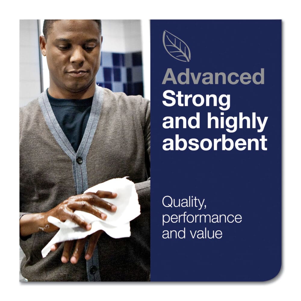 Advanced Matic Hand Towel Roll, 2-Ply, 7.7" x 525 ft, White, 643/Roll, 6 Rolls/Carton - Image 3