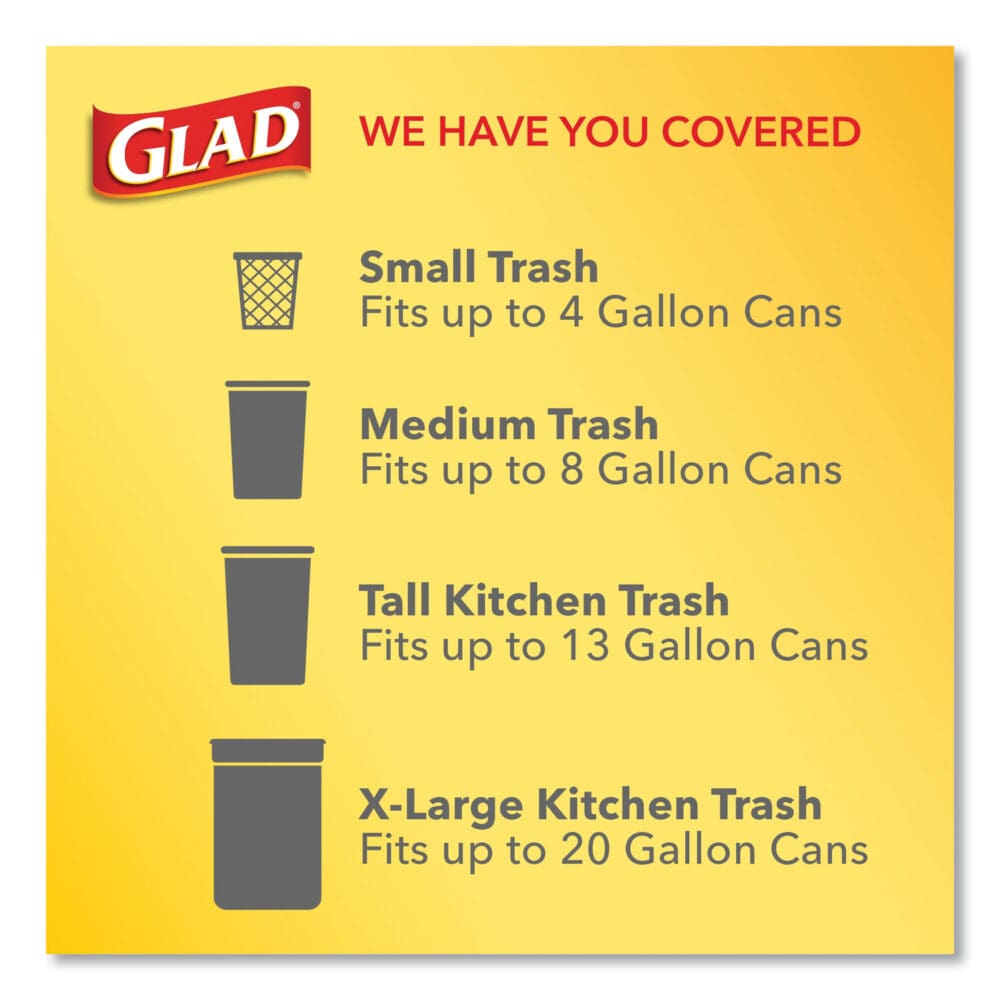 OdorShield Tall Kitchen Drawstring Bags, 13 gal, 0.95 mil, 24" x 27.38", White, 80 Bags/Box, 3 Boxes/Carton - Image 18