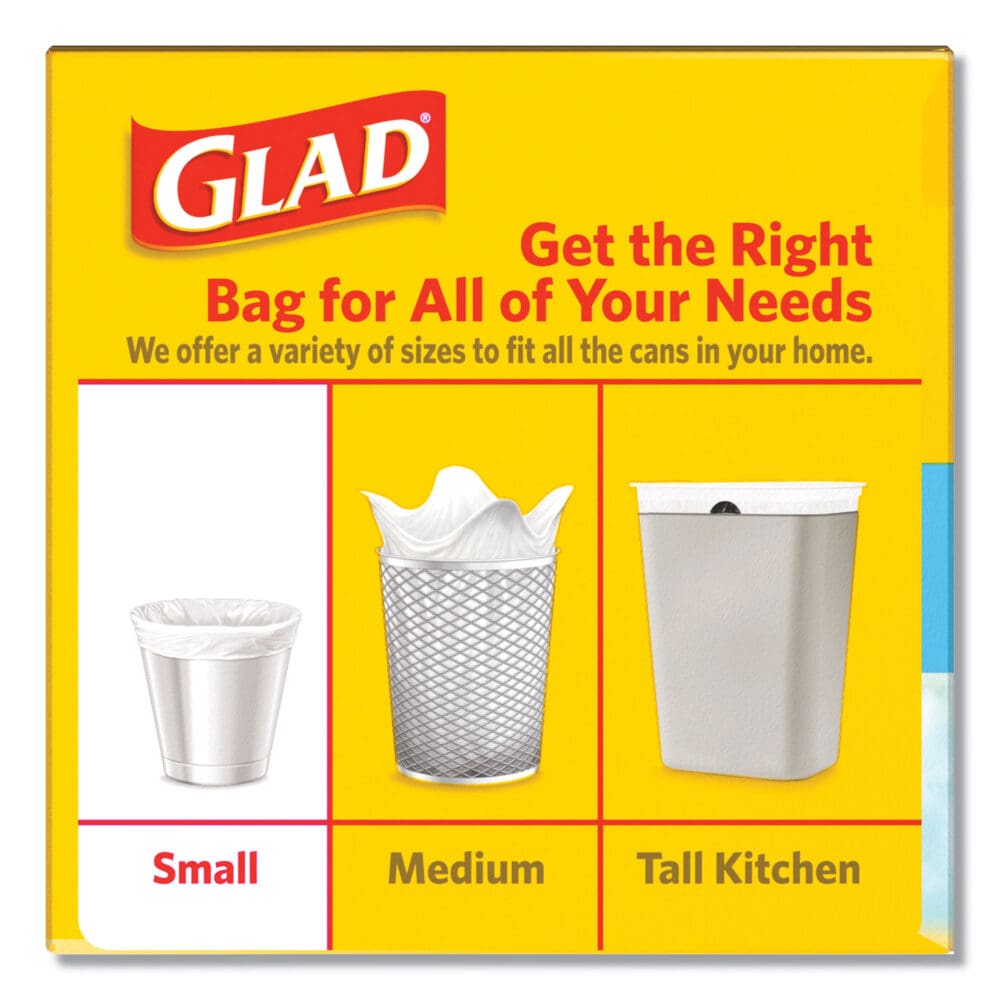 OdorShield Quick-Tie Small Trash Bags, 4 gal, 0.5 mil, 8" x 18", White, 26 Bags/Box, 6 Boxes/Carton - Image 12