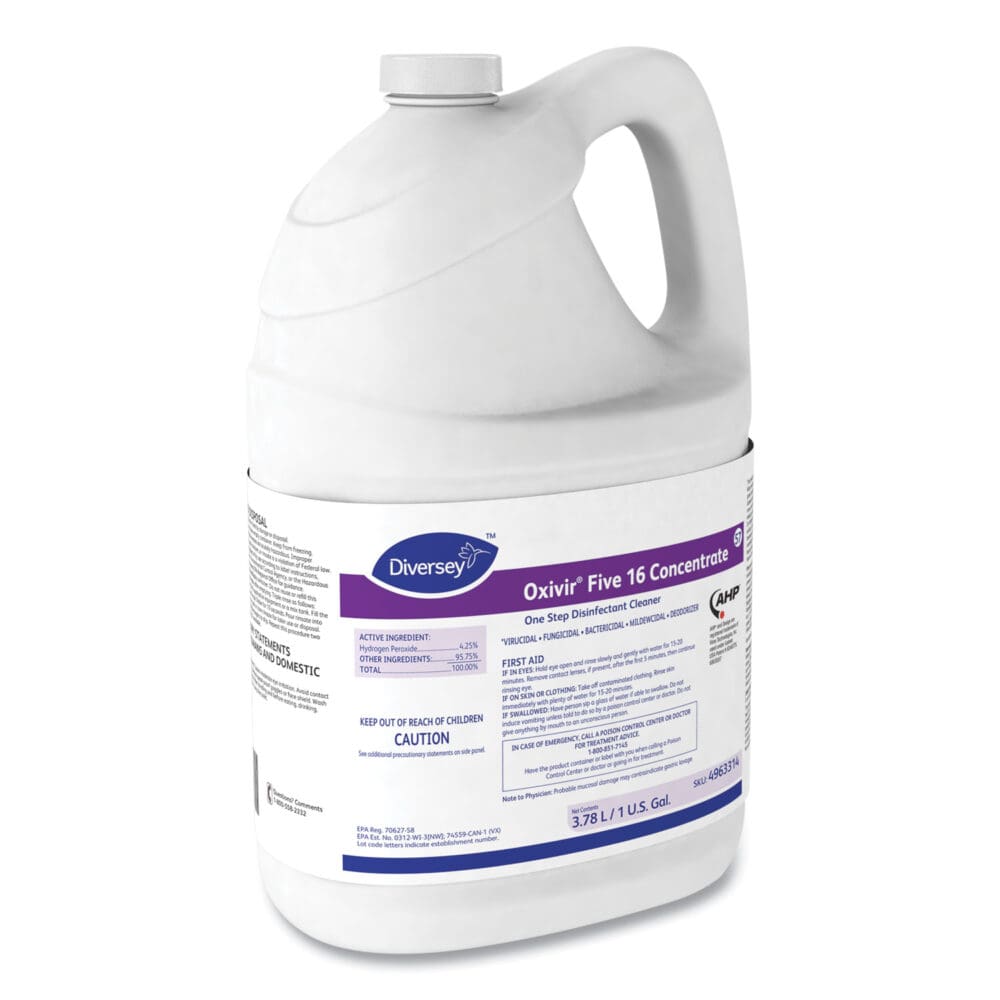 Five 16 One-Step Disinfectant Cleaner, 1 gal Bottle, 4/Carton - Image 2