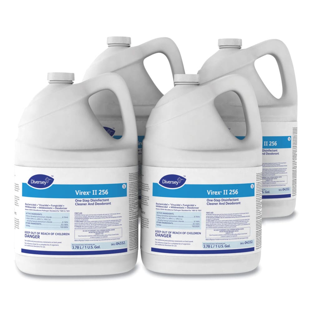 Virex II 256 One-Step Disinfectant Cleaner Deodorant Mint, 1 gal, 4 Bottles/CT - Image 4