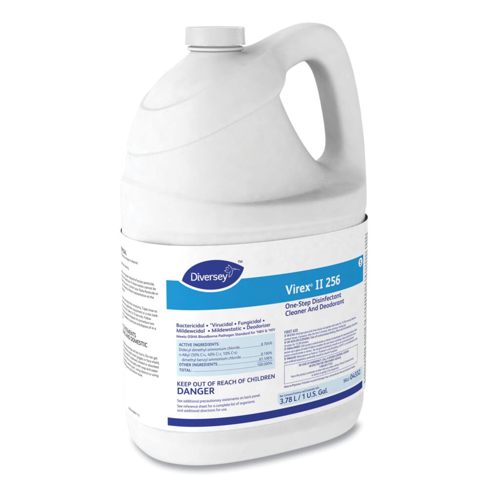 Virex II 256 One-Step Disinfectant Cleaner Deodorant Mint, 1 gal, 4 Bottles/CT - Image 3