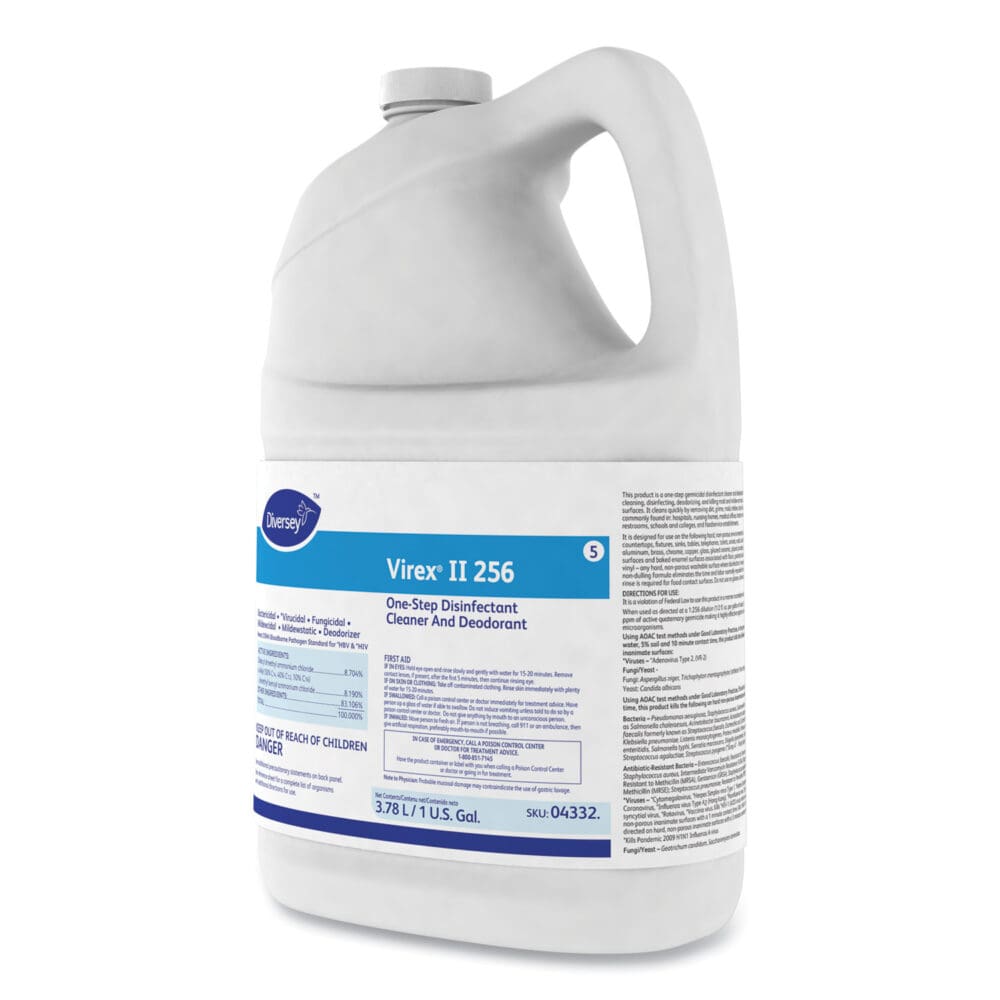 Virex II 256 One-Step Disinfectant Cleaner Deodorant Mint, 1 gal, 4 Bottles/CT - Image 2