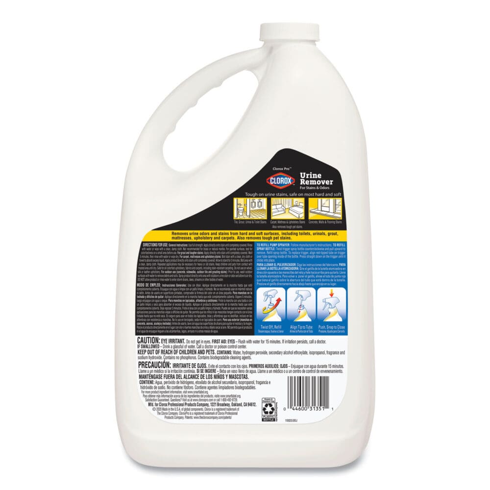 Urine Remover for Stains and Odors, 128 oz Refill Bottle - Image 6
