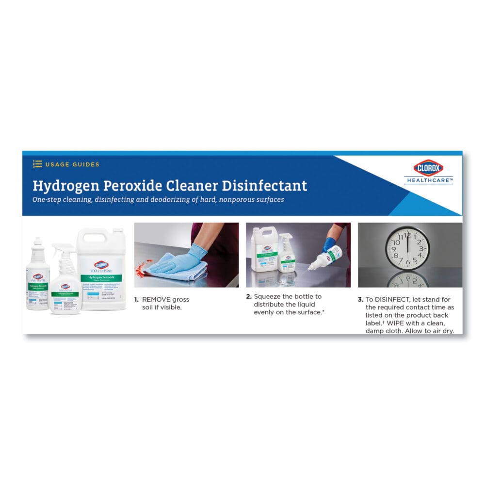 Hydrogen-Peroxide Cleaner/Disinfectant, 32 oz Spray Bottle, 9/Carton - Image 5