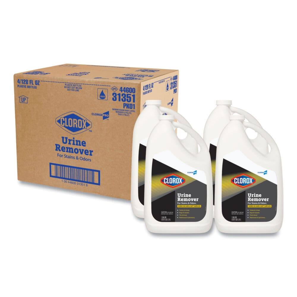 Urine Remover for Stains and Odors, 128 oz Refill Bottle, 4/Carton - Image 10