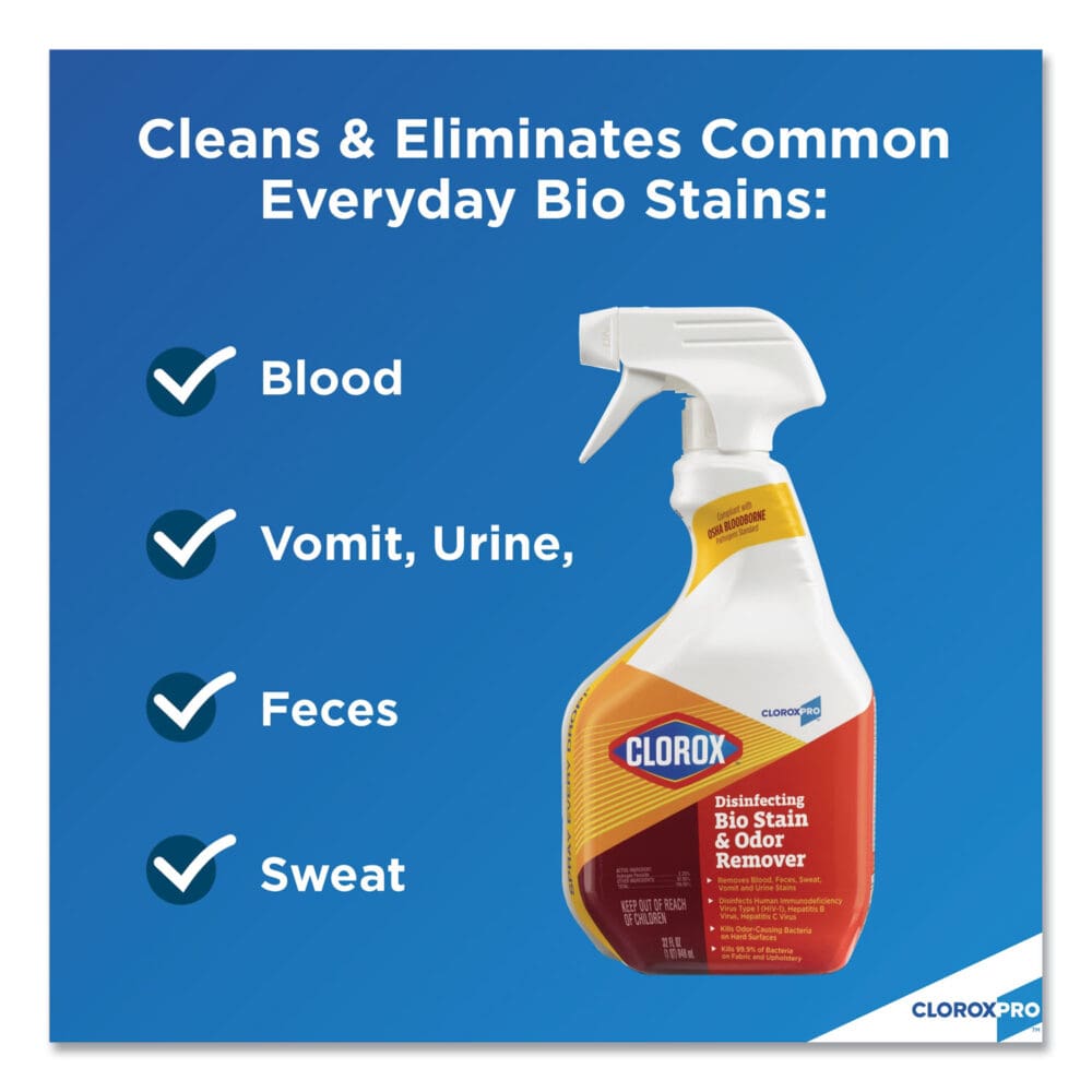 Disinfecting Bio Stain and Odor Remover, Fragranced, 128 oz Refill Bottle, 4/CT - Image 7