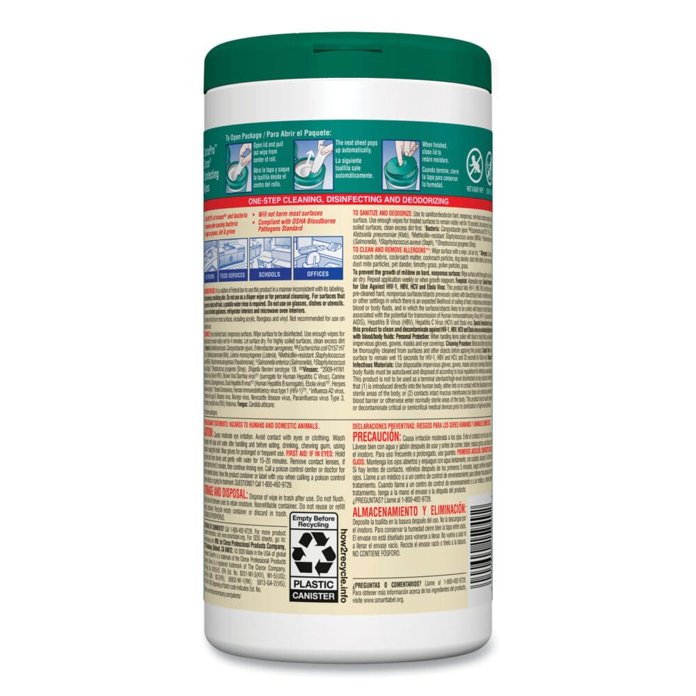 Disinfecting Wipes, 1-Ply, 7 x 8, Fresh Scent, White, 75/Canister - Image 7