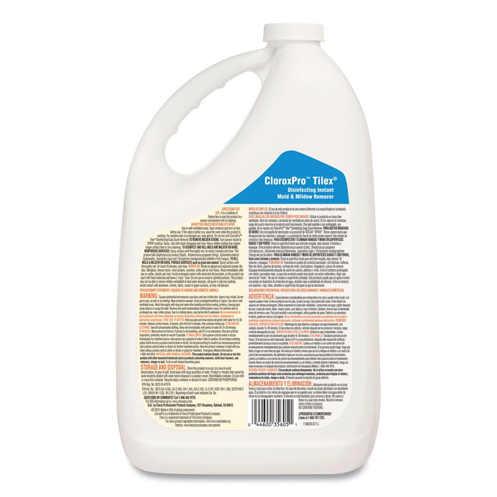 Disinfects Instant Mildew Remover, 128 oz Refill Bottle, 4/Carton - Image 4