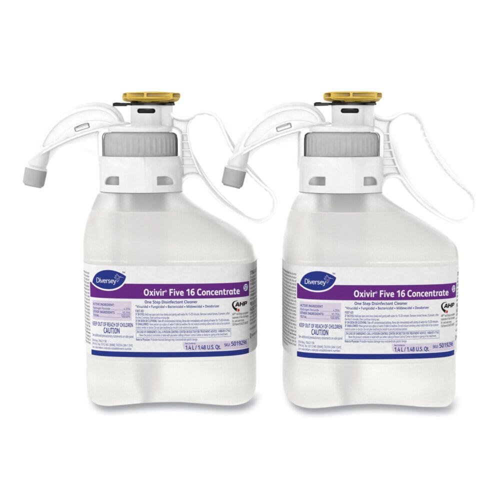 Oxivir Five 16 Concentrate One Step Disinfectant Cleaner, Liquid, 1.4 L, 2/CT - Image 3