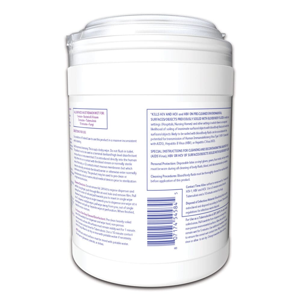 Oxivir TB Disinfectant Wipes, 7 x 6, White, 160/Canister, 12 Canisters/Carton - Image 4