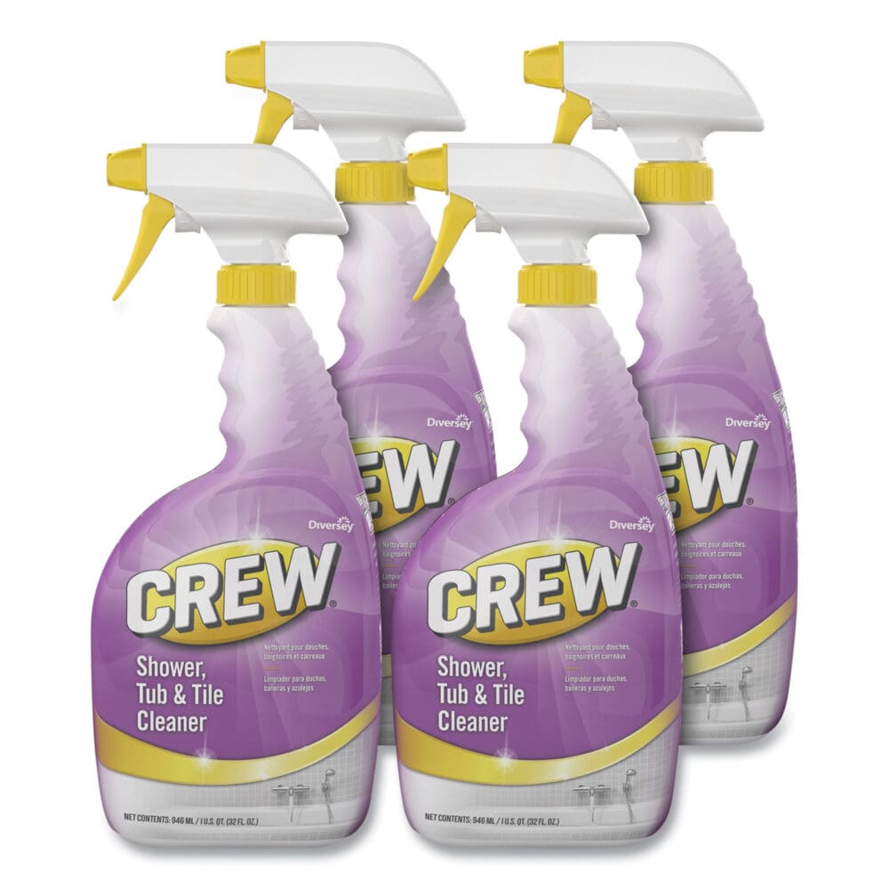 Crew Shower, Tub and Tile Cleaner, Liquid, 32 oz, 4/Carton - Image 4