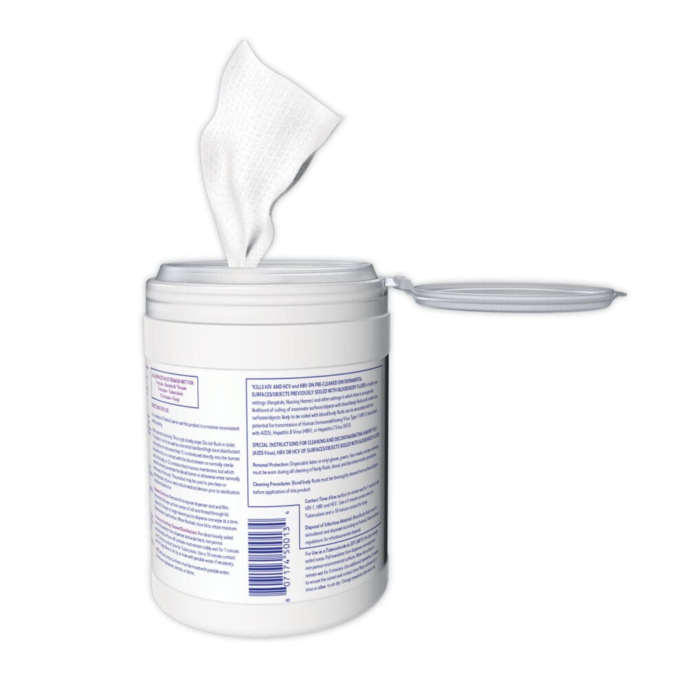 Oxivir TB Disinfectant Wipes, 7 x 6, White, 160/Canister, 12 Canisters/Carton - Image 3