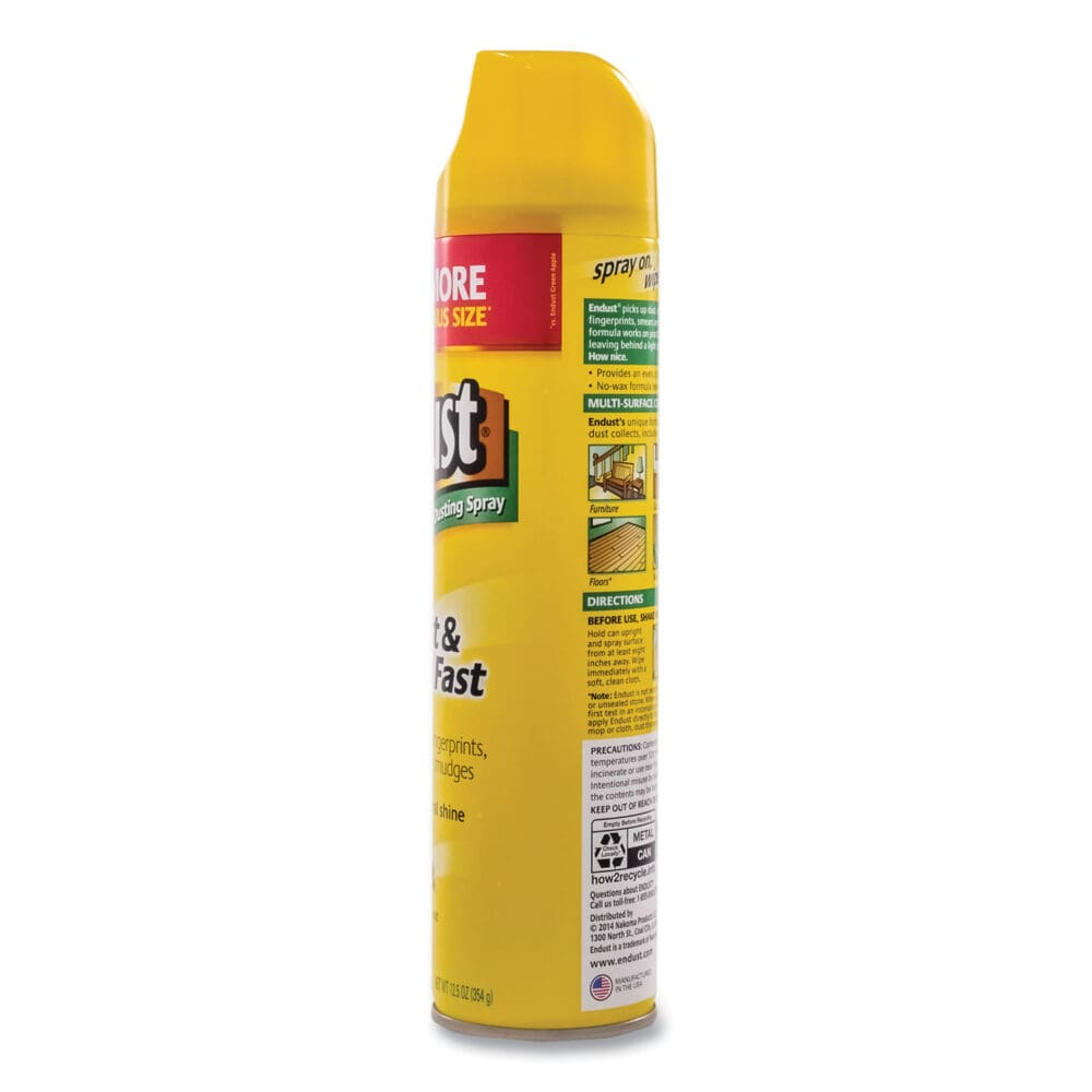 Endust Multi-Surface Dusting and Cleaning Spray, Lemon Zest, 12.5 oz Aerosol Spray, 6/Carton - Image 3