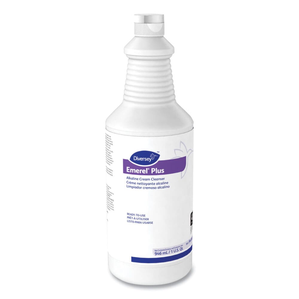 Emerel Plus Cream Cleanser, Odorless, 32 oz Squeeze Bottle, 12/Carton - Image 3