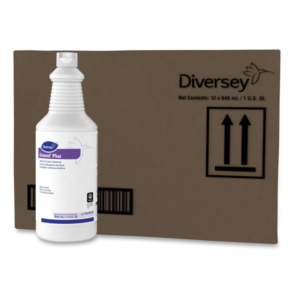 Emerel Plus Cream Cleanser, Odorless, 32 oz Squeeze Bottle, 12/Carton - Image 6