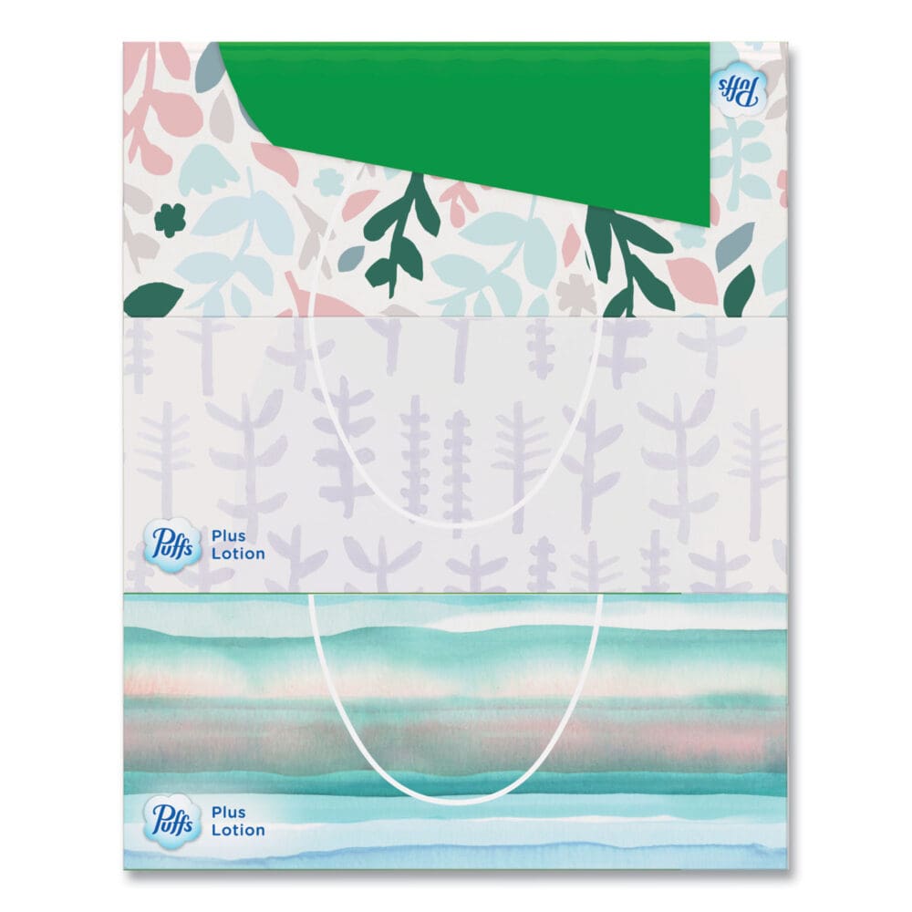 Plus Lotion Facial Tissue, 2-Ply, White, 124/Box, 3 Box/Pack - Image 6