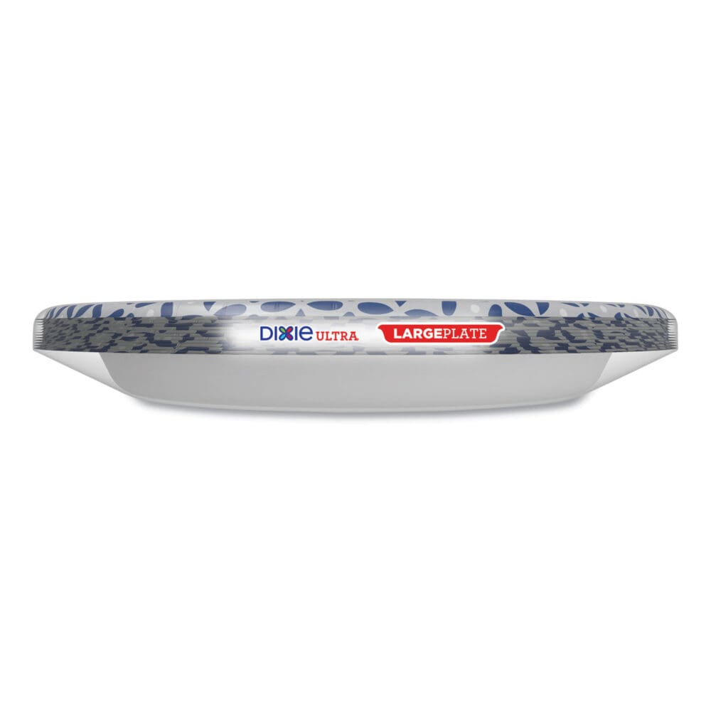 Heavy Duty Disposable Dinnerware, Large Plate, 11.5" dia, Floral, Blue/Yellow/White, 12/Pack - Image 2