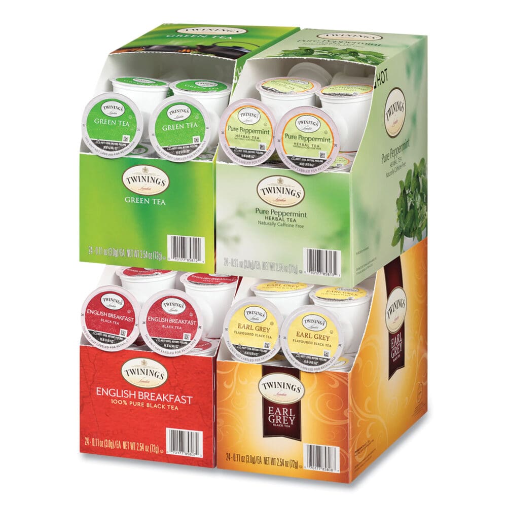 Tea K-Cups, Assorted, 0.11 oz K-Cups, 24/Box, 4 Boxes/Carton - Image 2