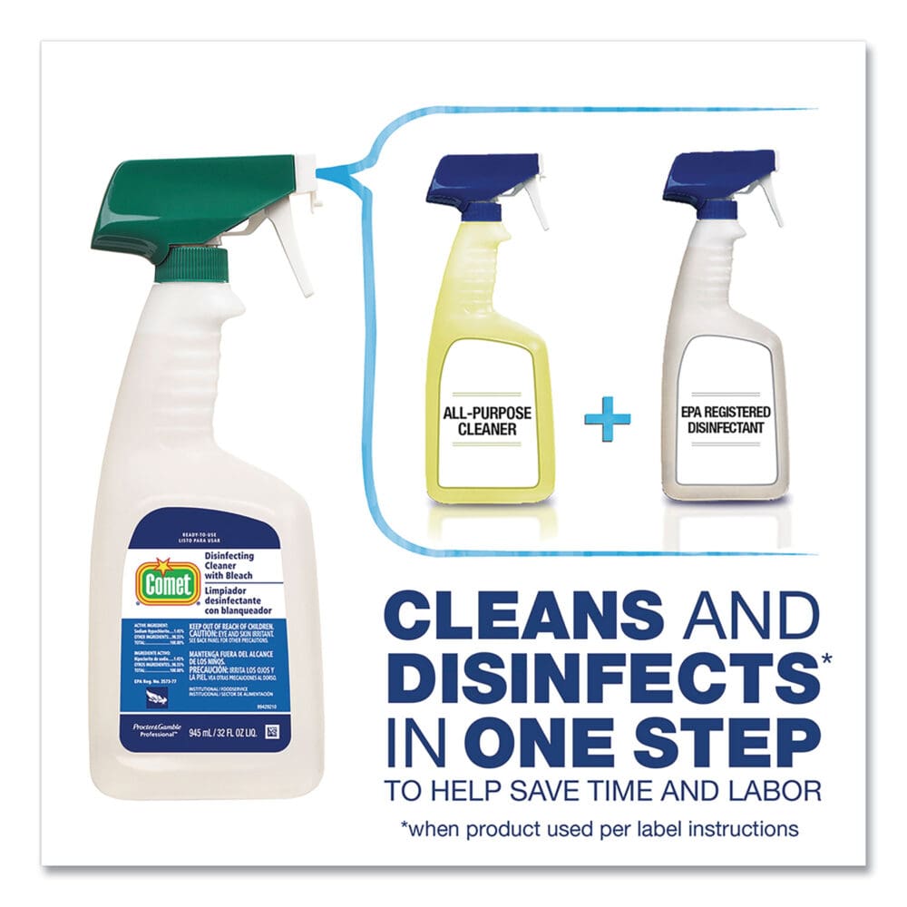 Disinfecting Cleaner w/Bleach, 1 gal Bottle, 3/Carton - Image 5