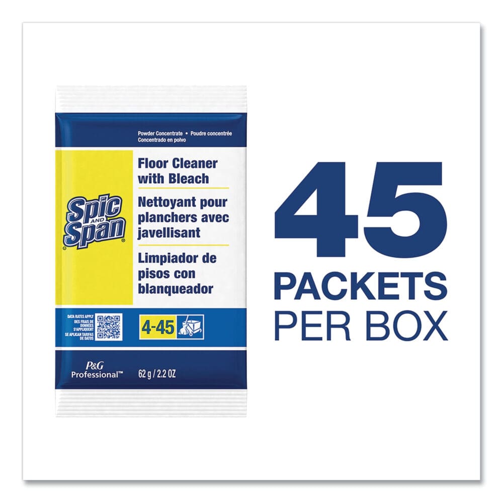 Bleach Floor Cleaner Packets, 2.2oz Packets, 45/Carton - Image 8