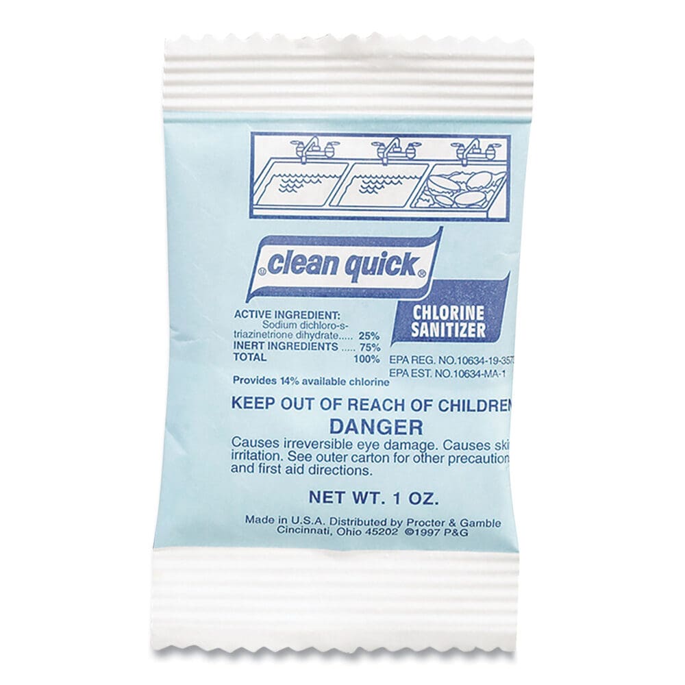 Powdered Chlorine-Based Sanitizer, 1oz Packet, 100/Carton - Image 2