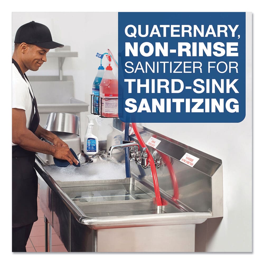 Broad Range Quaternary Sanitizer, Sweet Scent, 1 gal Bottle, 3/Carton - Image 2