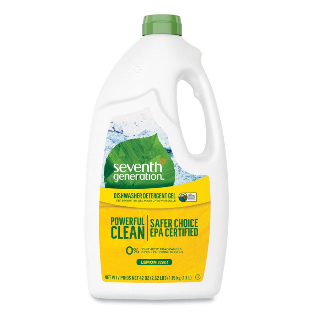 Natural Automatic Dishwasher Gel, Lemon, 42 oz Bottle, 6/Carton - Image 7