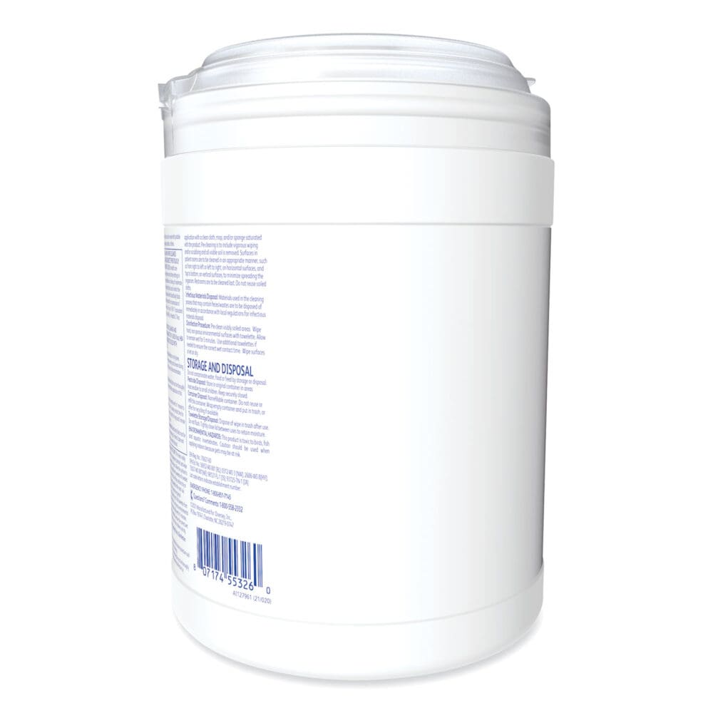 Oxivir TB Disinfectant Wipes, 6 x 6.9, Characteristic Scent, White, 160/Canister, 4 Canisters/Carton - Image 4