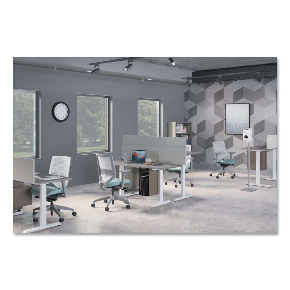 Hand Sanitizer Station Stand, 12 x 16 x 54, Silver - Image 8