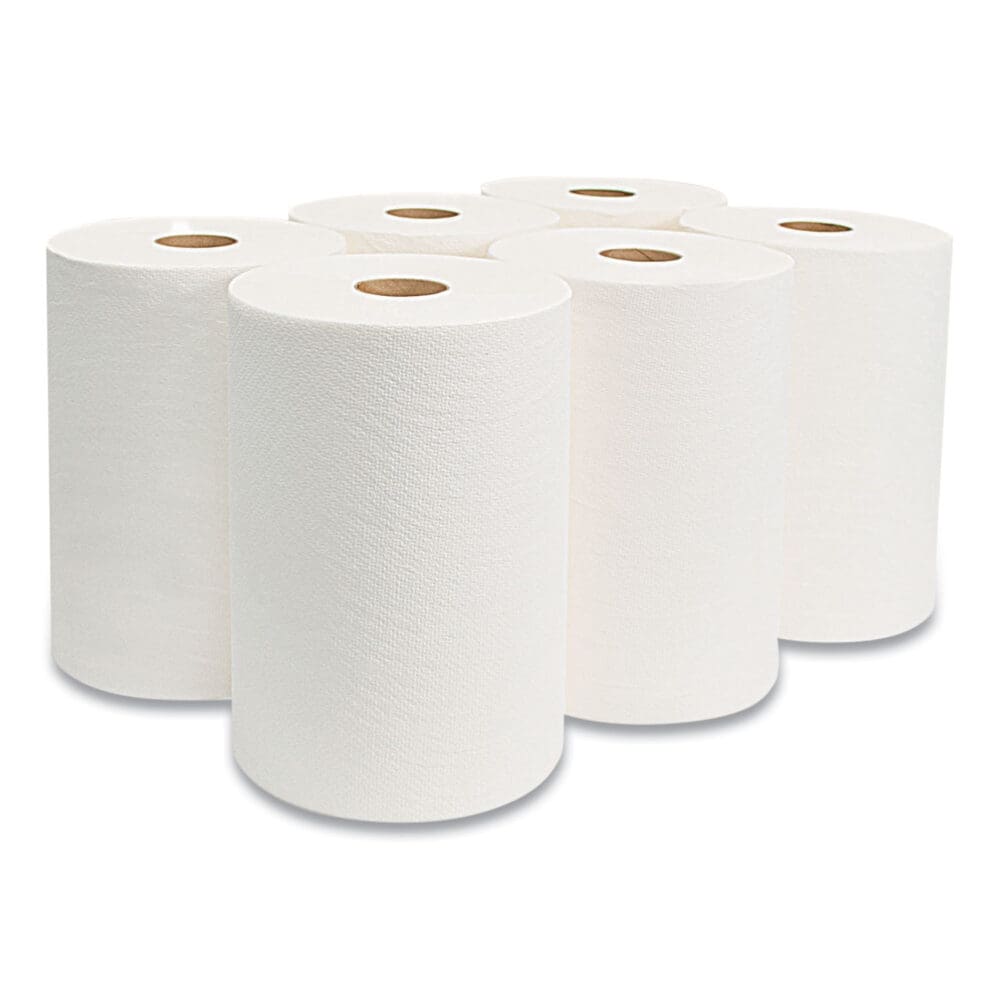10 Inch TAD Roll Towels, 1-Ply, 10" x 550 ft, White, 6 Rolls/Carton - Image 3