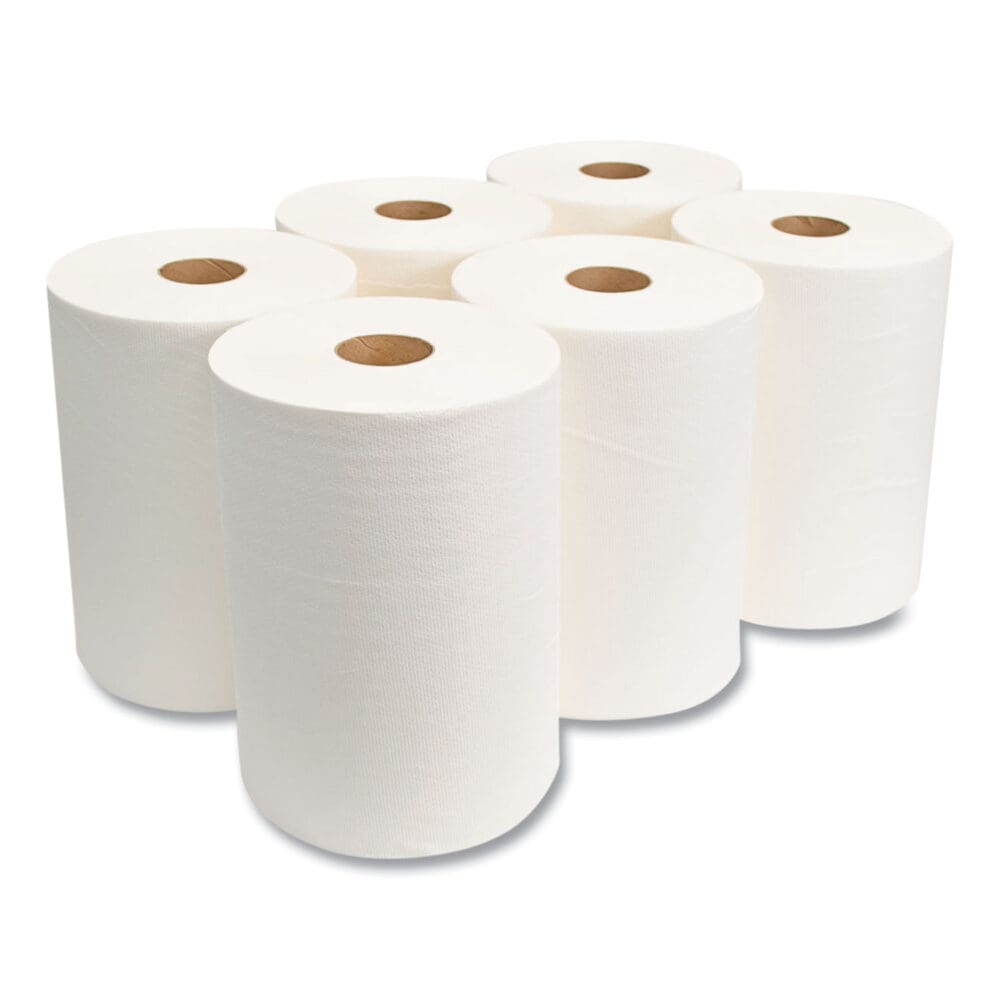 10 Inch TAD Roll Towels, 1-Ply, 10" x 500 ft, White, 6 Rolls/Carton - Image 3