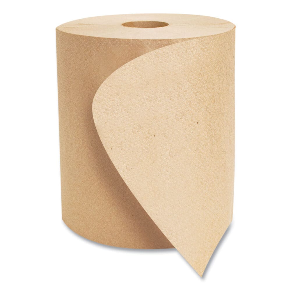 Morsoft Universal Roll Towels, 1-Ply, 8" x 800 ft, Brown, 6 Rolls/Carton - Image 5