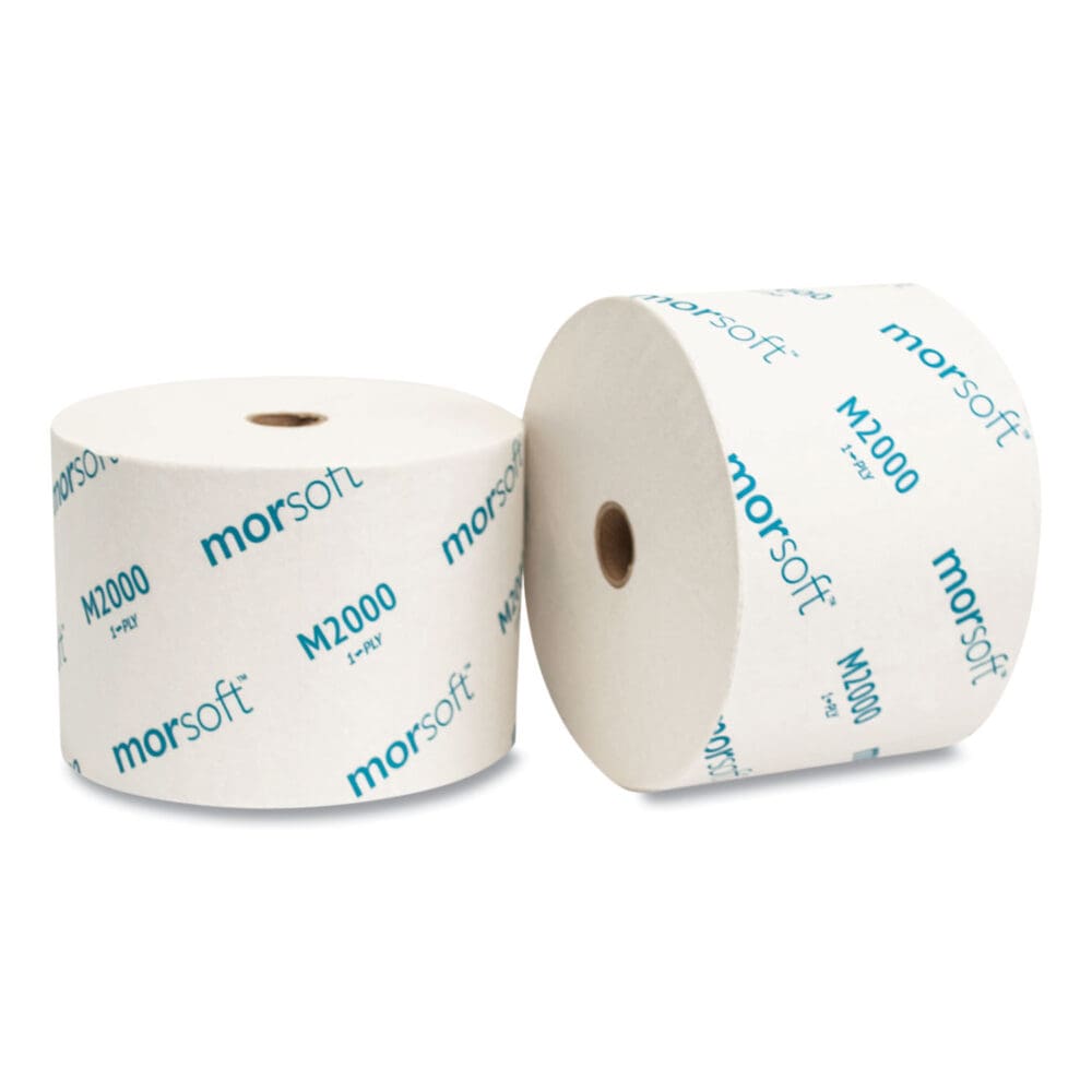 Small Core Bath Tissue, Septic Safe, 1-Ply, White, 2,000 Sheets/Roll, 24 Rolls/Carton - Image 4