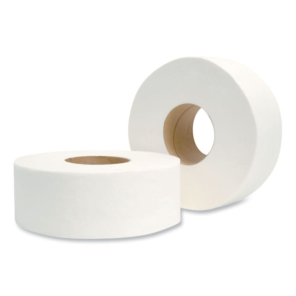 Jumbo Bath Tissue, Septic Safe, 2-Ply, White, 3.3" x 500 ft, 12/Carton - Image 4
