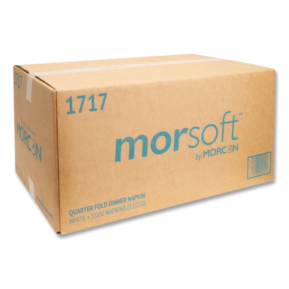 Morsoft Dinner Napkins, 1-Ply, 16 x 16, White, 250/Pack, 12 Packs/Carton - Image 6