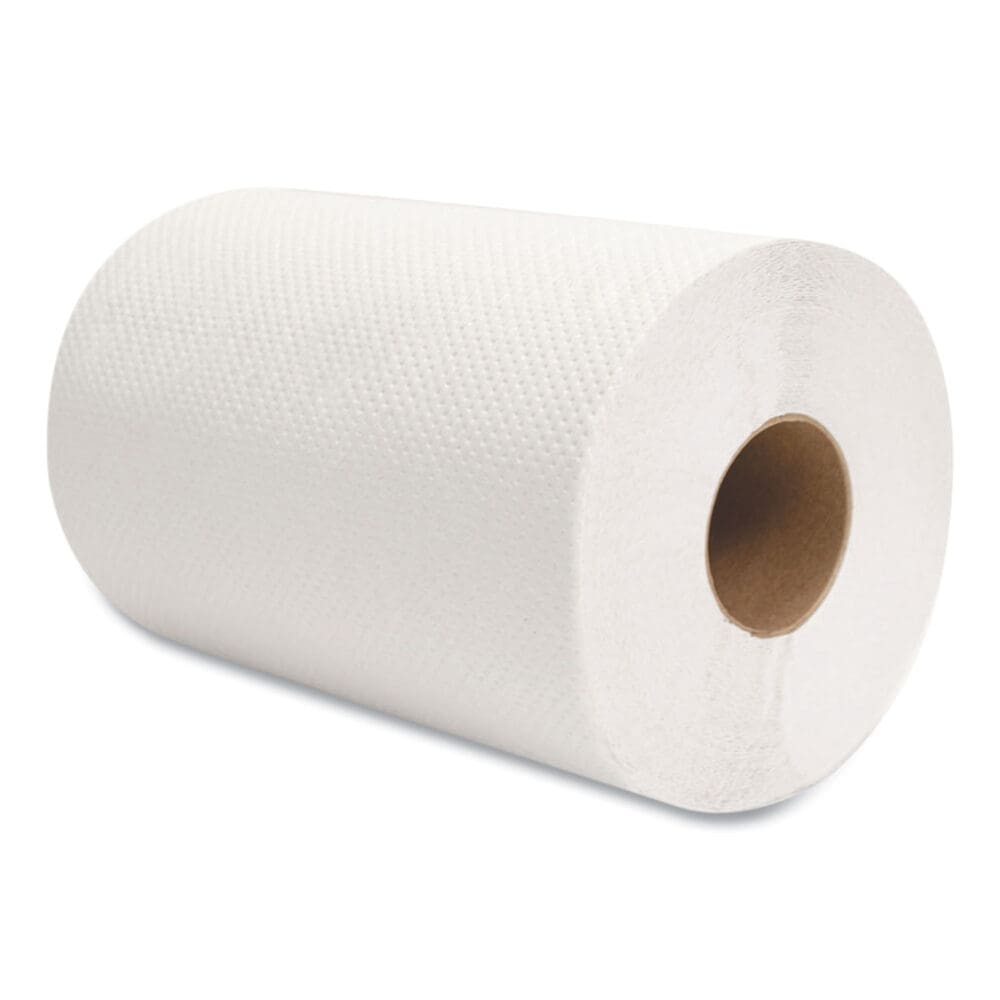 Morsoft Universal Roll Towels, 1-Ply, 8" x 350 ft, White, 12 Rolls/Carton - Image 4