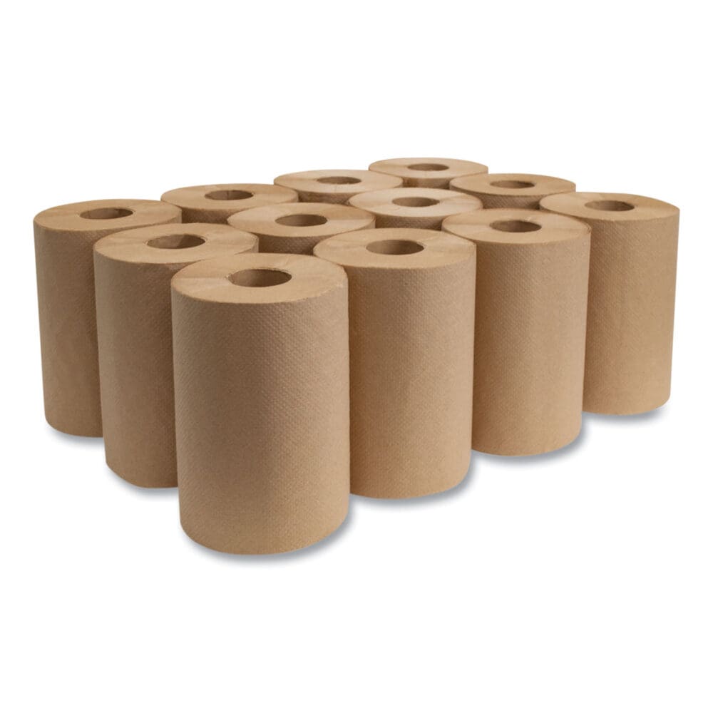 Morsoft Universal Roll Towels, 1-Ply, 8" x 350 ft, Brown, 12 Rolls/Carton - Image 3