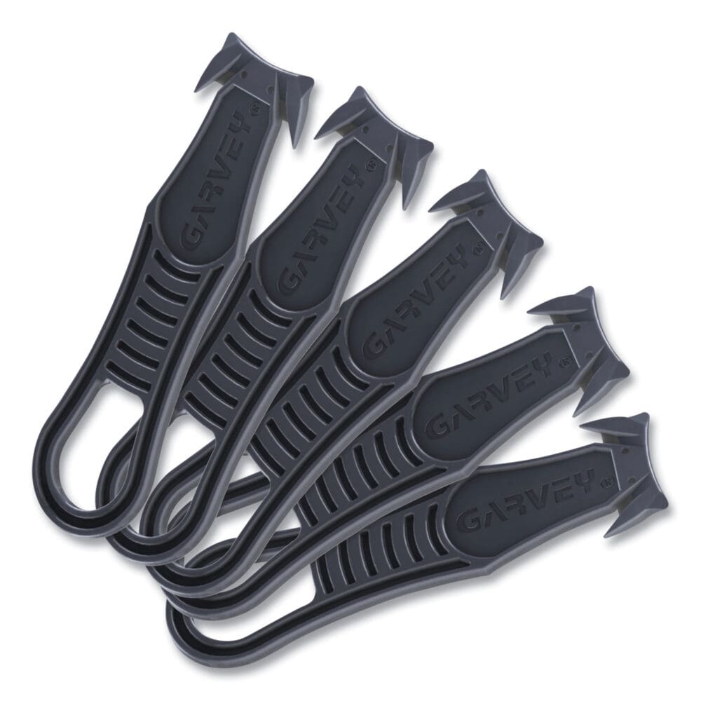 Safety Cutter Box Cutter Knife with Double Shielded Blade, 4" Plastic Handle, Black, 5/Pack - Image 6