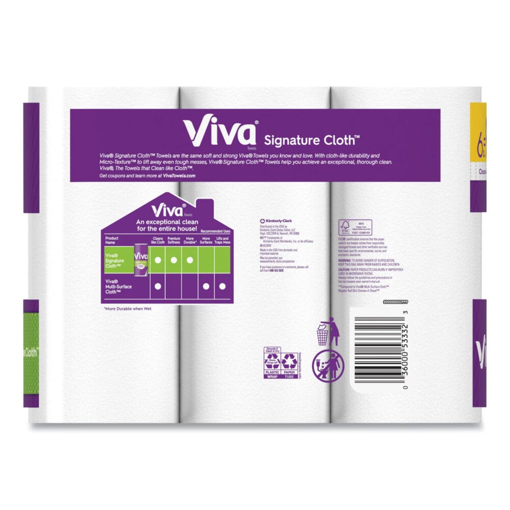 Signature Cloth Choose-A-Sheet Kitchen Roll Paper Towels, 1-Ply, 11 x 5.9, White, 70 Sheets/Roll, 6 Roll/Pack, 4 Packs/Carton - Image 2