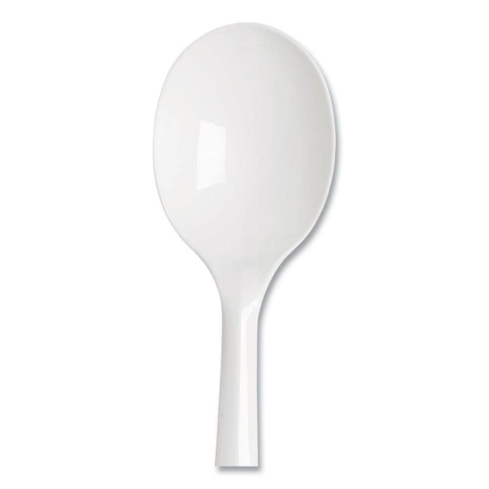 Plastic Cutlery, Mediumweight Soup Spoons, White, 1,000/Carton - Image 2