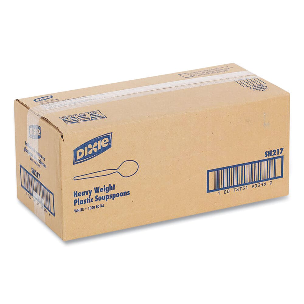 Plastic Cutlery, Heavyweight Soup Spoons, White, 1,000/Carton - Image 5