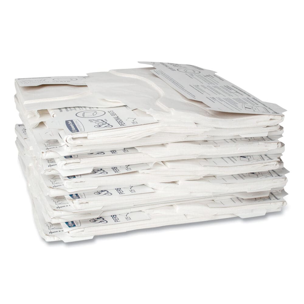Personal Seats Sanitary Toilet Seat Covers, 15 x 18, White, 125/Pack - Image 2
