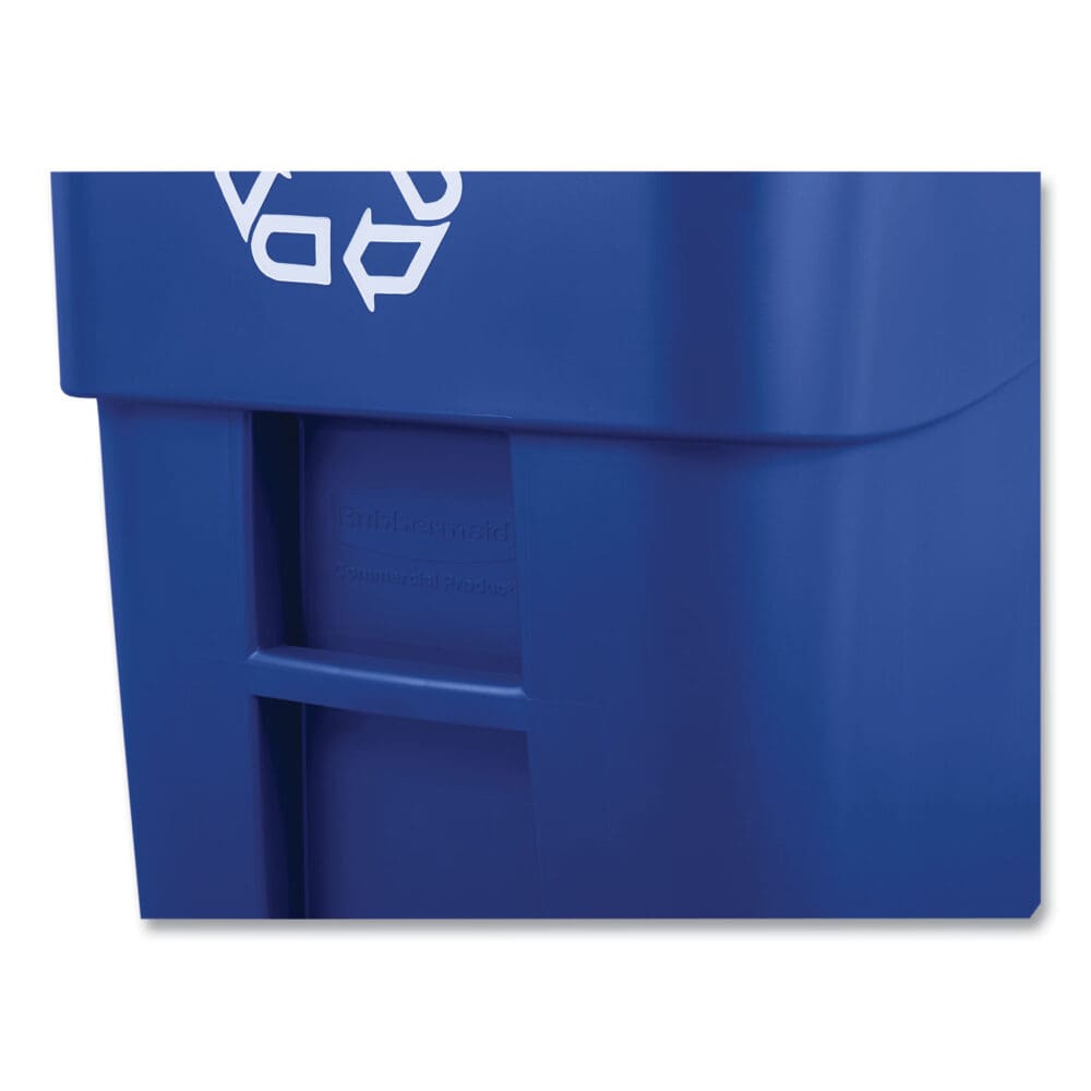 Square Brute Recycling Rollout Container, 50 gal, Plastic, Blue - Image 6