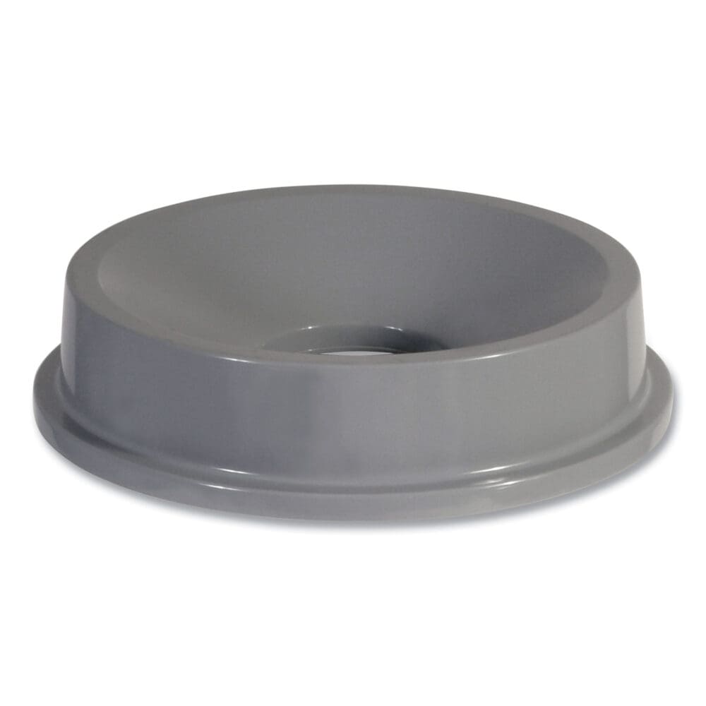 Round BRUTE Funnel Top Receptacle, For 32-Gallon Containers, 22.38" Diameter x 5h, Gray - Image 2