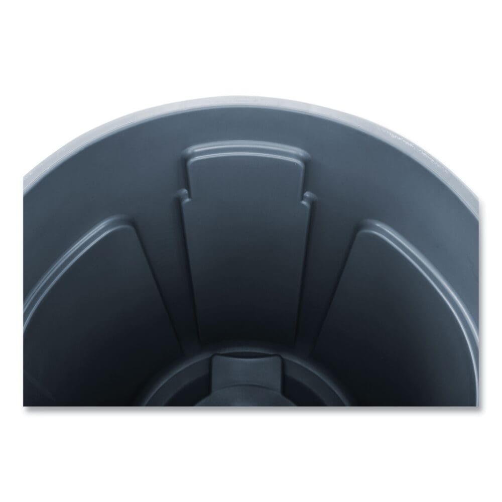Vented Round Brute Container, 32 gal, Plastic, Gray - Image 4